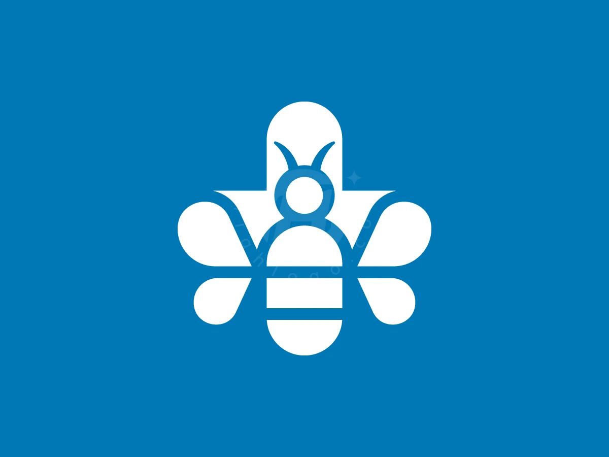 The Medical Cross Logo With A Flying Bee Is Part Of It - preview 1