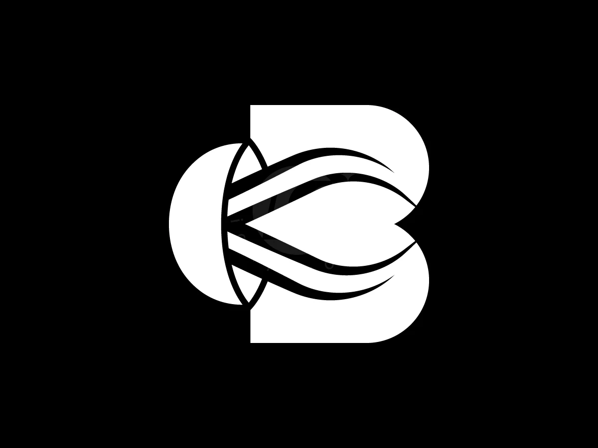 Letter B Logo With Jellyfish Swimming - preview 1