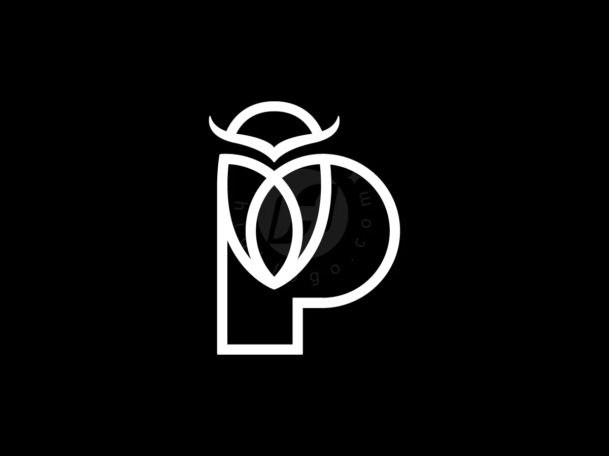 Letter P Logo With A Perched Owl - Animal Logo design by Muhamad Adek for sale on Highlogo