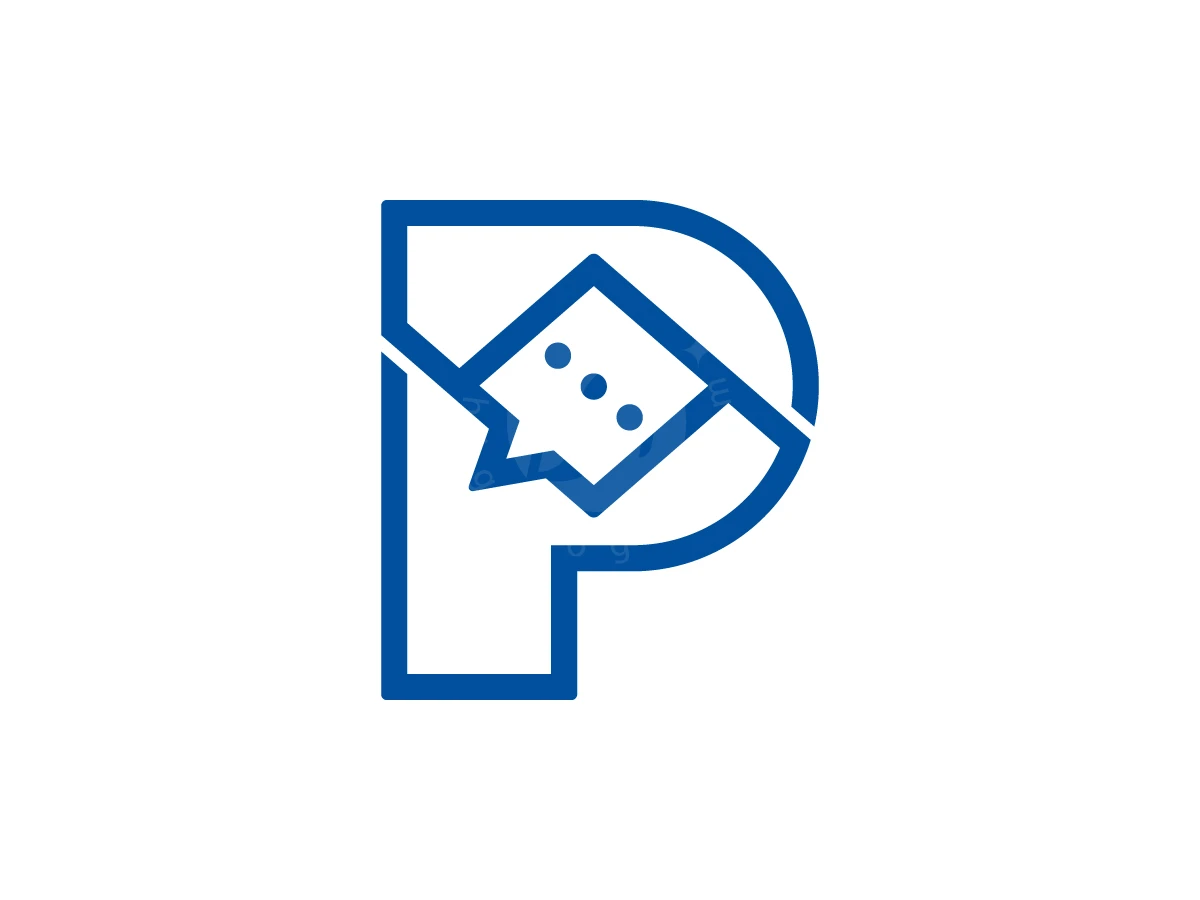 Letter P Logo With Bubble Chat Inside - Technology Logo design by Muhamad Adek for sale on Highlogo