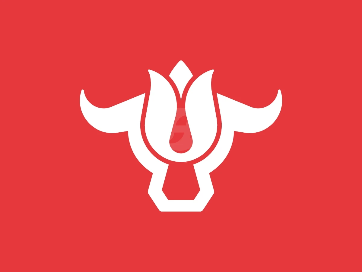 Bull Head Flower Logo With A Modern Look - preview 1