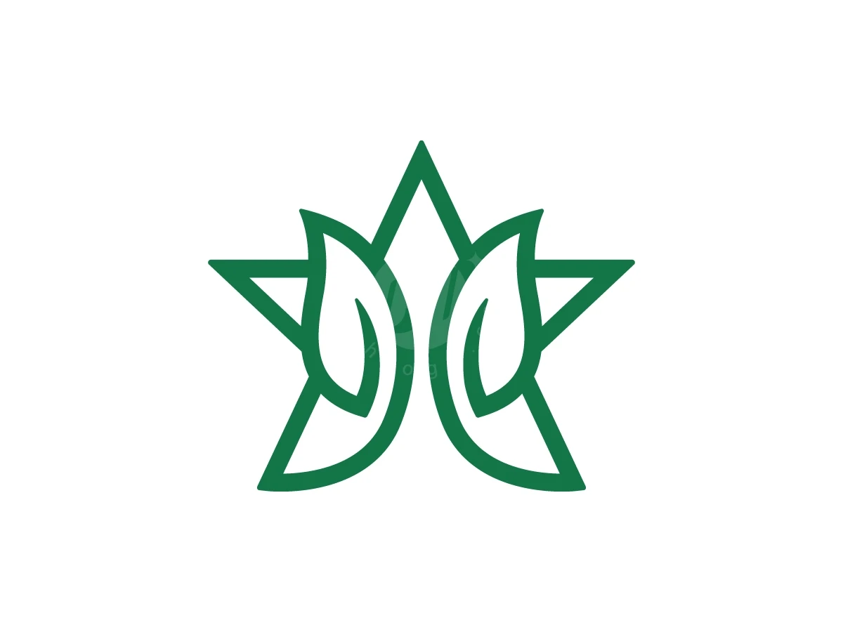 Star Leaves Logo With A Modern Look - General Logo design by Muhamad Adek for sale on Highlogo