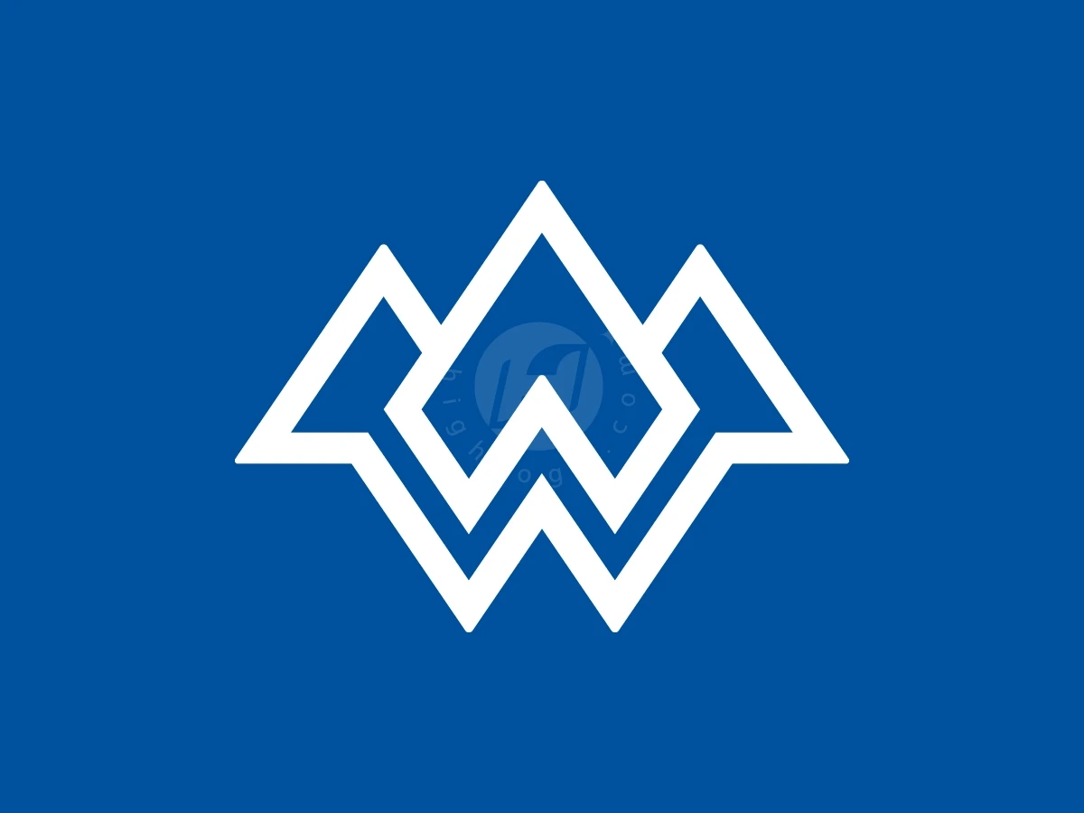 Letter W Mountain Logo With A Modern Look - preview 1