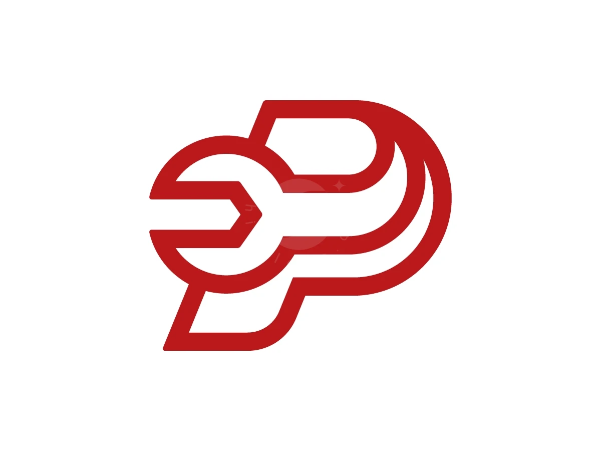 Letter P Wrench Logo With A Modern Look - General Logo design by Muhamad Adek for sale on Highlogo