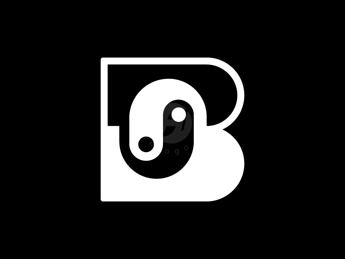 Letter B Yin Yang Logo With A Modern Look - preview 1