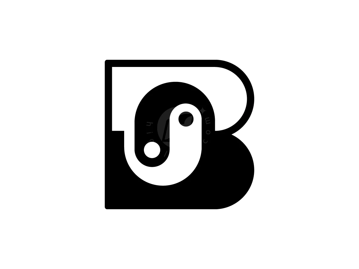 Letter B Yin Yang Logo With A Modern Look - Health Logo design by Muhamad Adek for sale on Highlogo