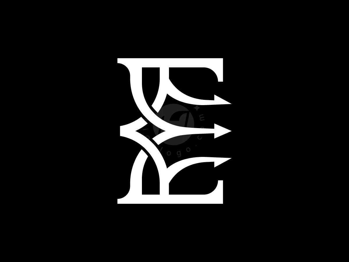 Letter E Trident Logo With A Modern Look - preview 1
