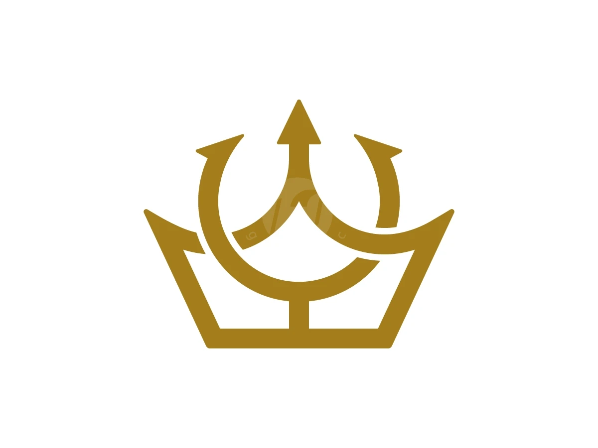 Crown Trident Logo With A Modern Look - Fashion Logo design by Muhamad Adek for sale on Highlogo
