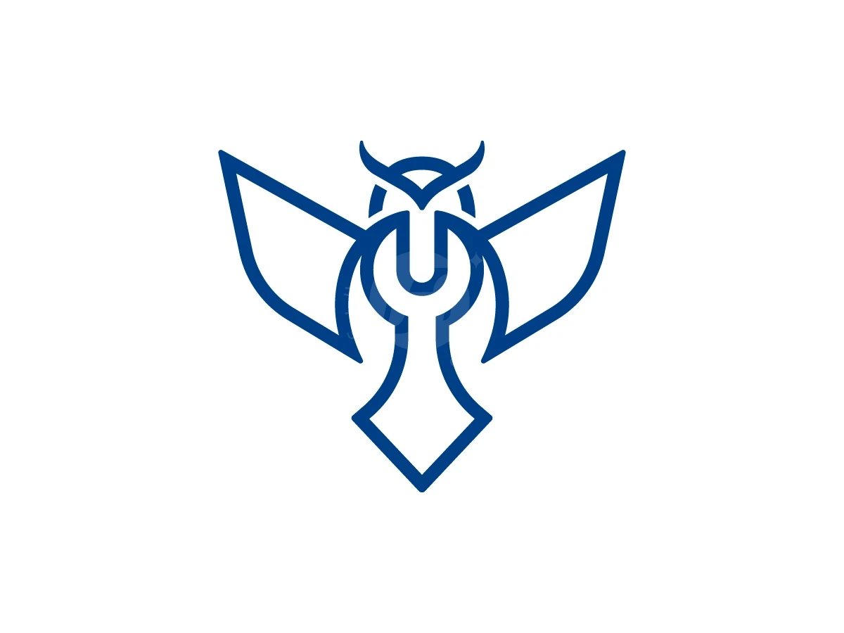 Owl Wrench Logo With A Modern Look - Animal Logo design by Muhamad Adek for sale on Highlogo