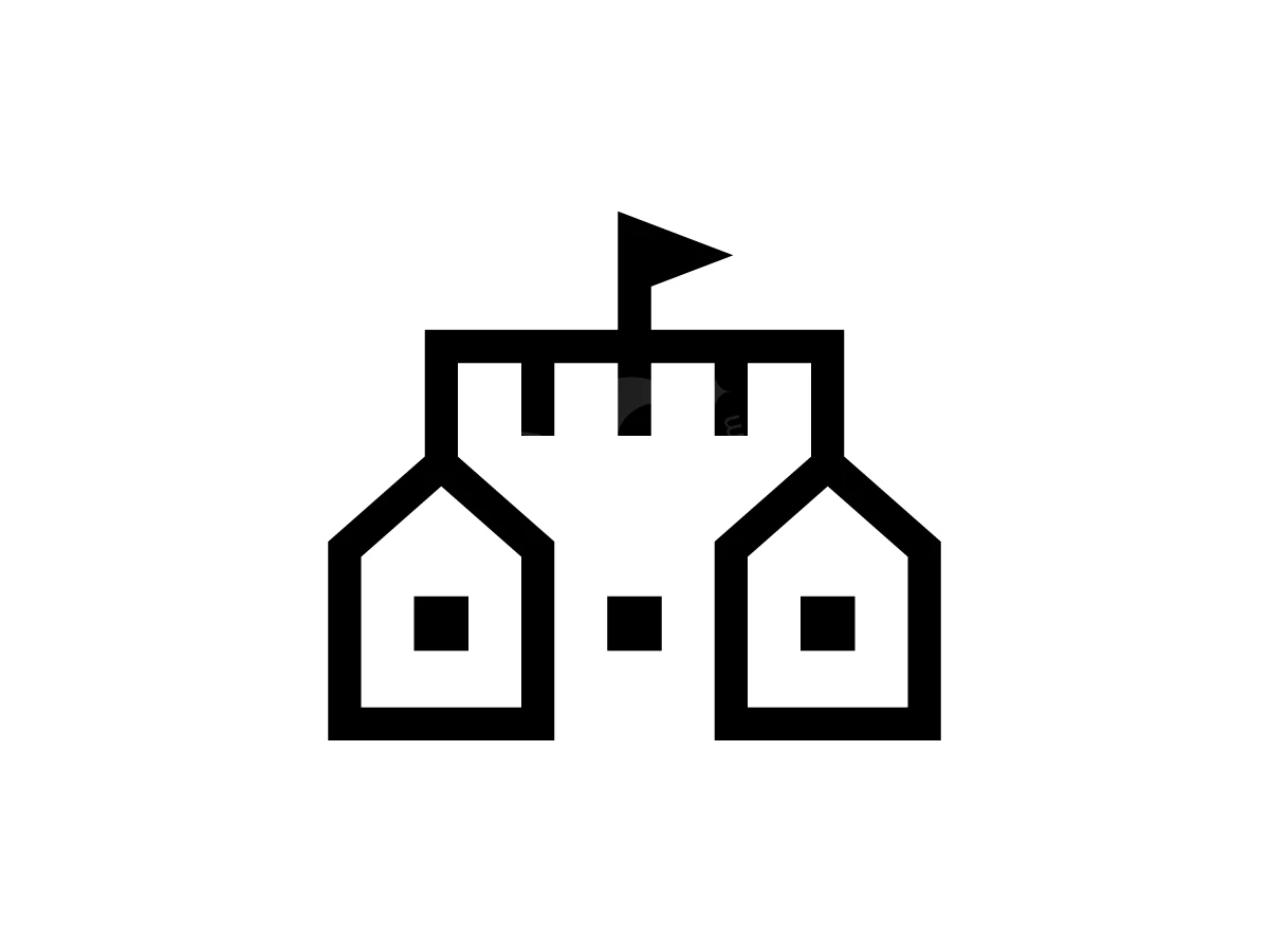 House Castle Logo With A Modern Look - Real Estate Logo design by Muhamad Adek for sale on Highlogo