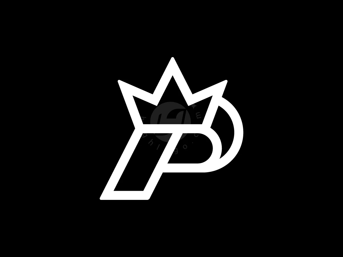 Letter P Crown With A Modern Look - preview 1