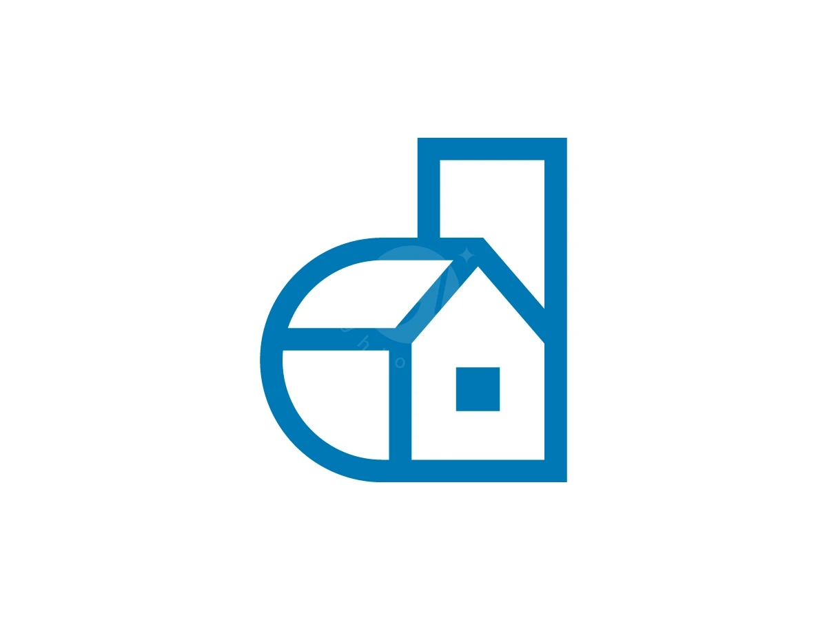Letter D House Logo With A Modern Look - Real Estate Logo design by Muhamad Adek for sale on Highlogo