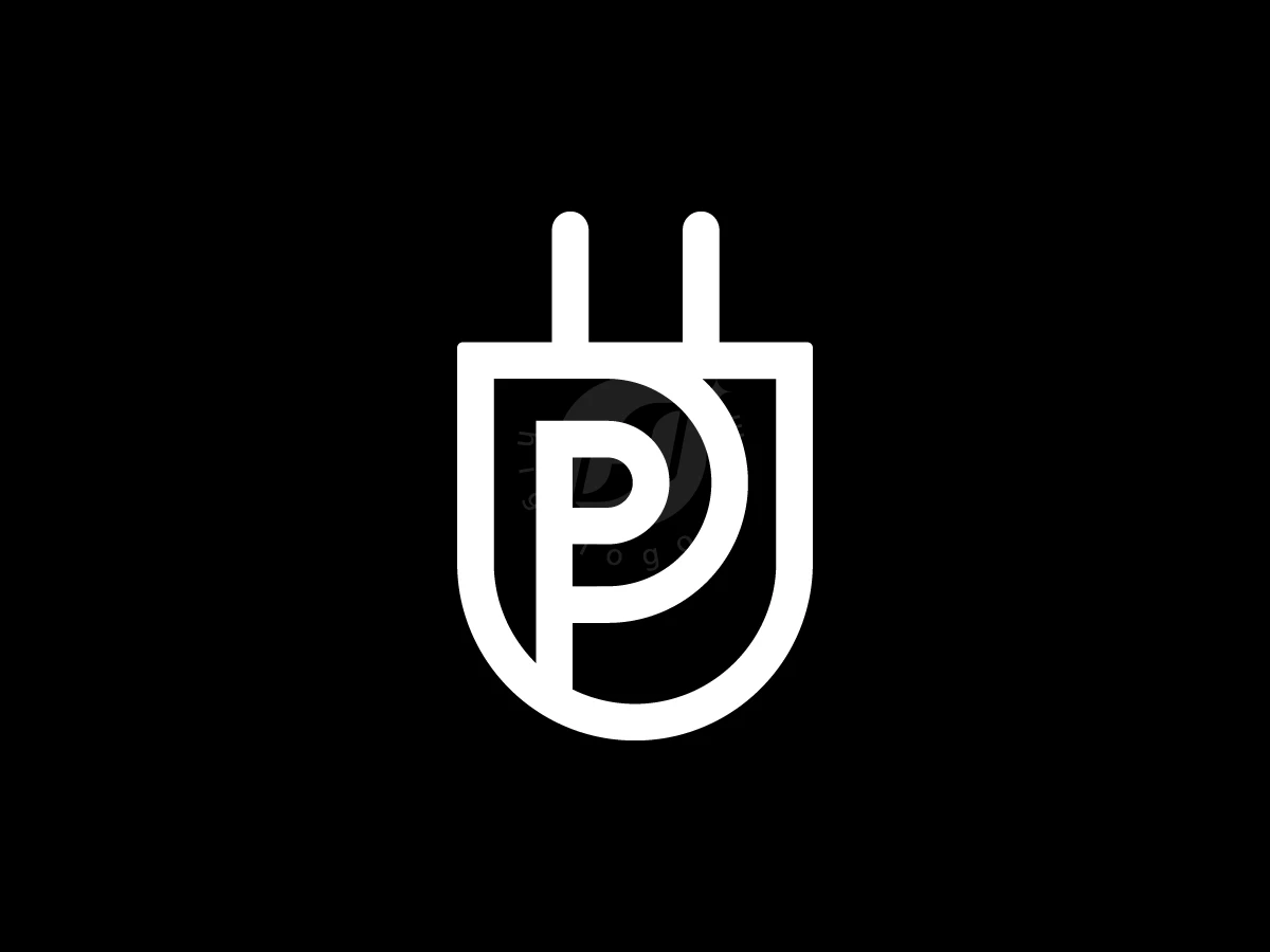 Letter P Plug Logo With A Modern Look - preview 1