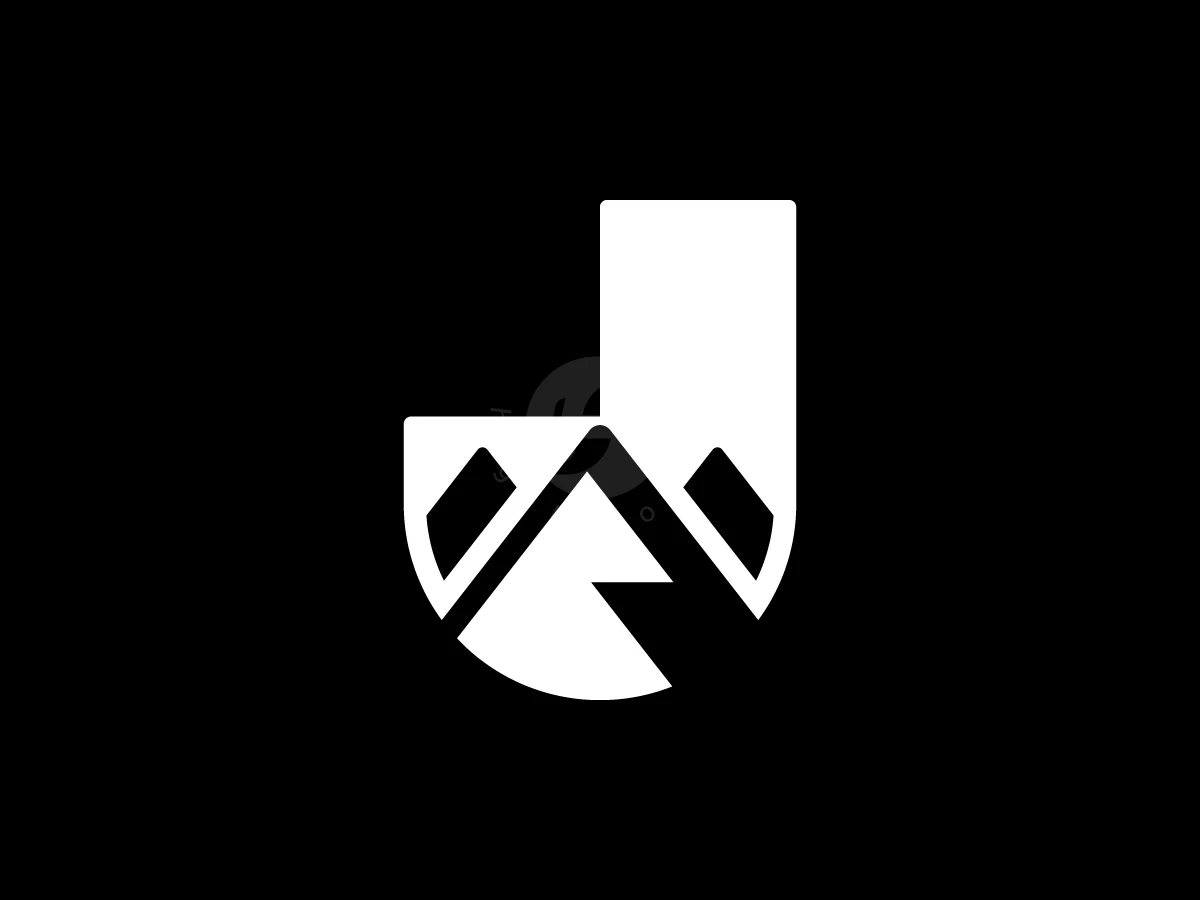 Letter J Mountain Logo With A Modern Look - preview 1