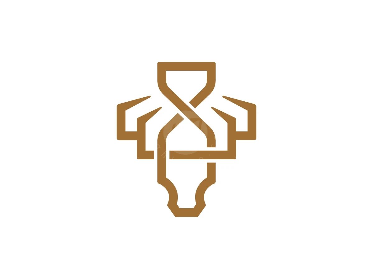 Deer Hourglass Logo With A Modern Look - Animal Logo design by Muhamad Adek for sale on Highlogo
