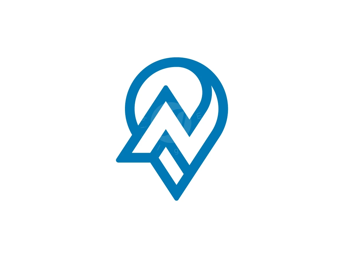 Letter N Pin Map Logo With A Modern Look - Travel Logo design by Muhamad Adek for sale on Highlogo