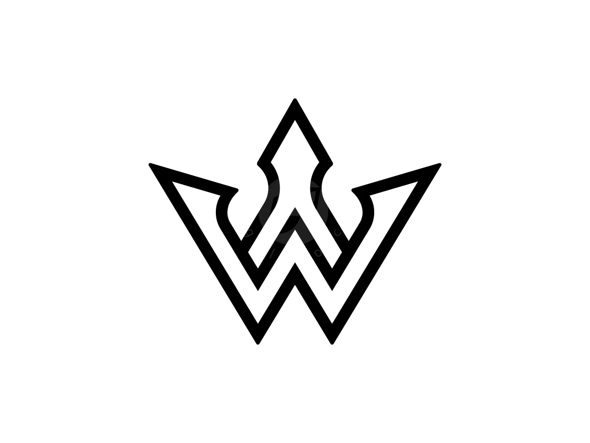 Letter W Crown Logo With A Modern Look - preview 1
