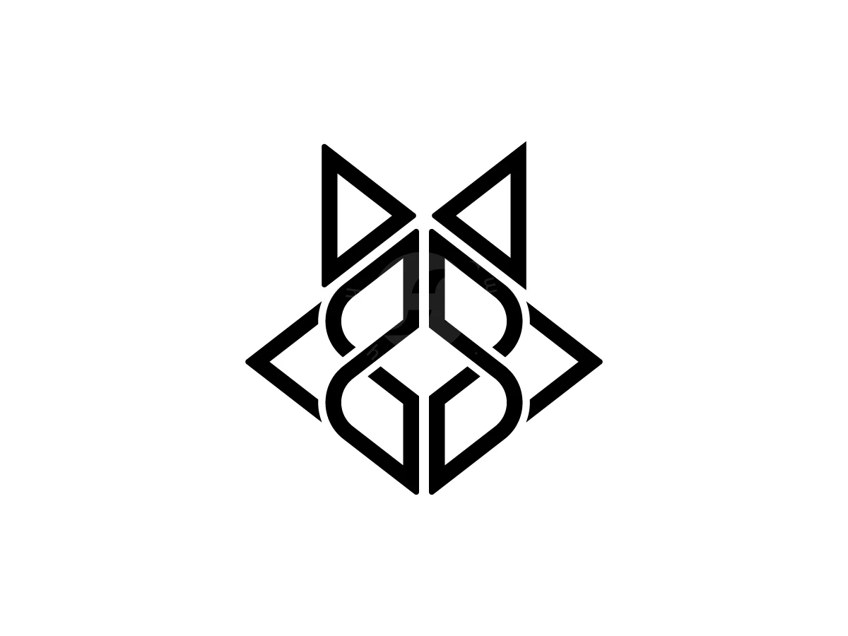 Letter Bb Fox Head With A Modern Look - preview 1