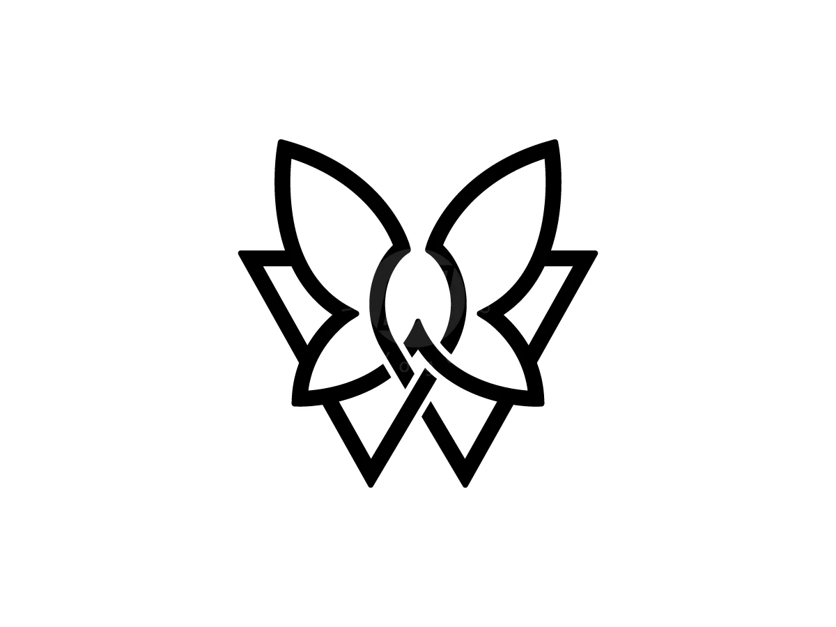 Letter W Butterfly Logo With A Modern Look - Animal Logo design by Muhamad Adek for sale on Highlogo
