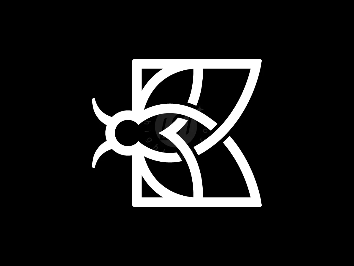 Letter K Bee Logo With A Modern Look - preview 1