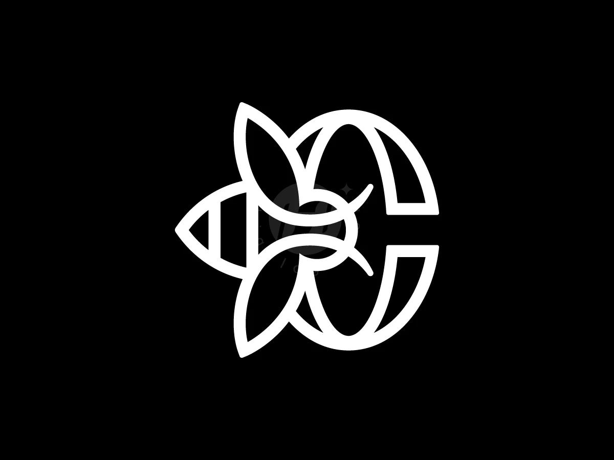 Letter C Bee Logo With A Modern Look - preview 1
