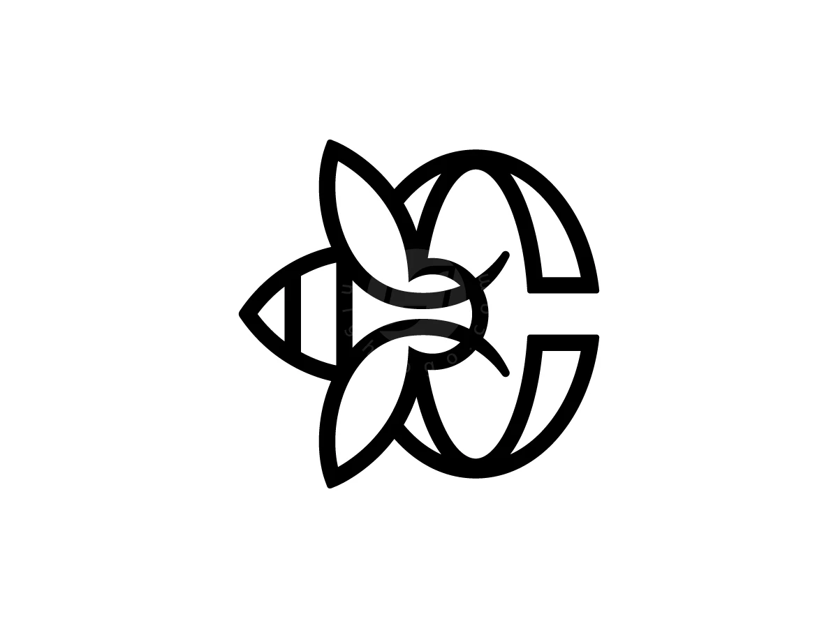Letter C Bee Logo With A Modern Look - Animal Logo design by Muhamad Adek for sale on Highlogo