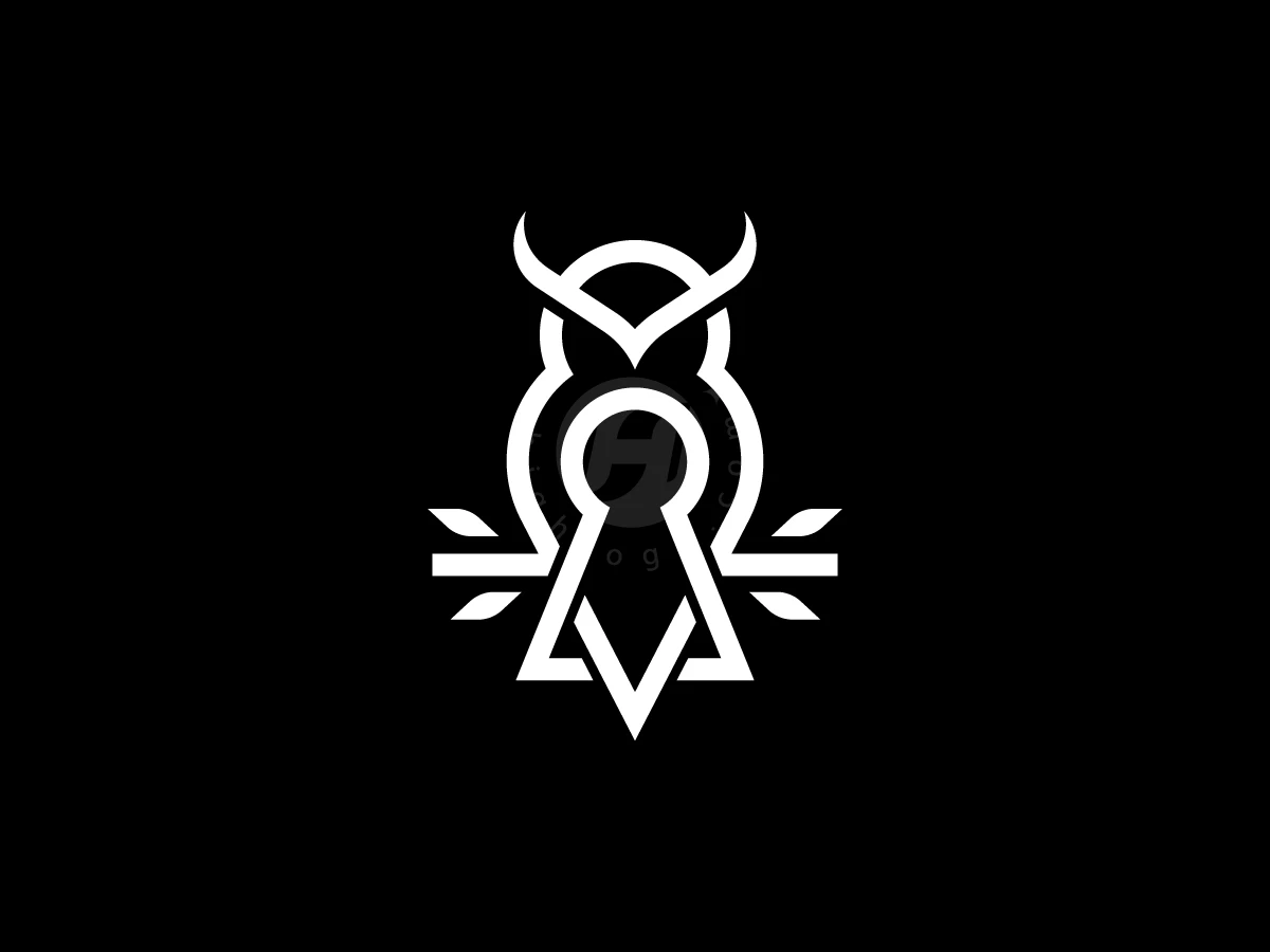 Owl Keyhole Logo With A Modern Look - preview 1