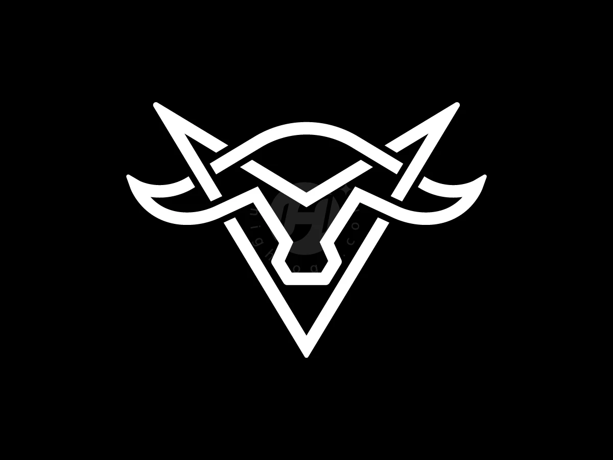 Letter V Bull Logo With A Modern Look - Animal Logo design by Muhamad Adek for sale on Highlogo