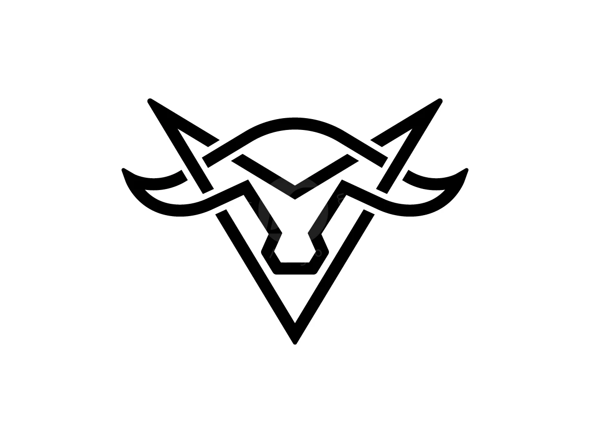 Letter V Bull Logo With A Modern Look - preview 1