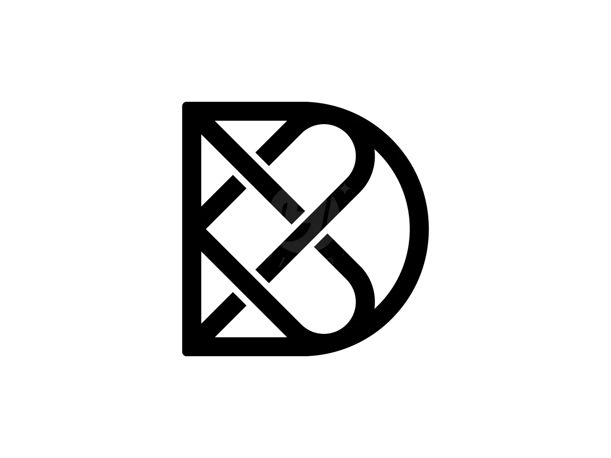 Letter D Heart Logo With A Modern Look - preview 1
