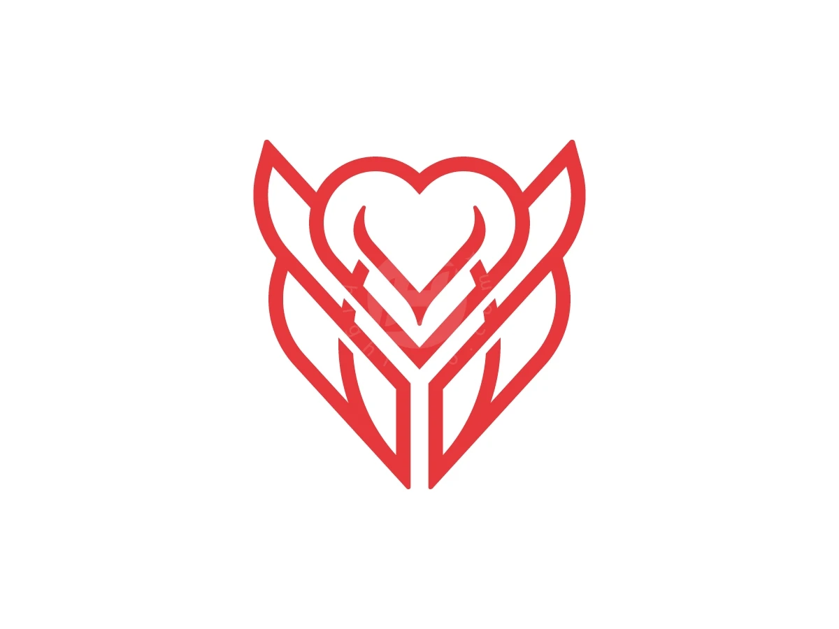 Owl Heart Logo With A Modern Look - Animal Logo design by Muhamad Adek for sale on Highlogo