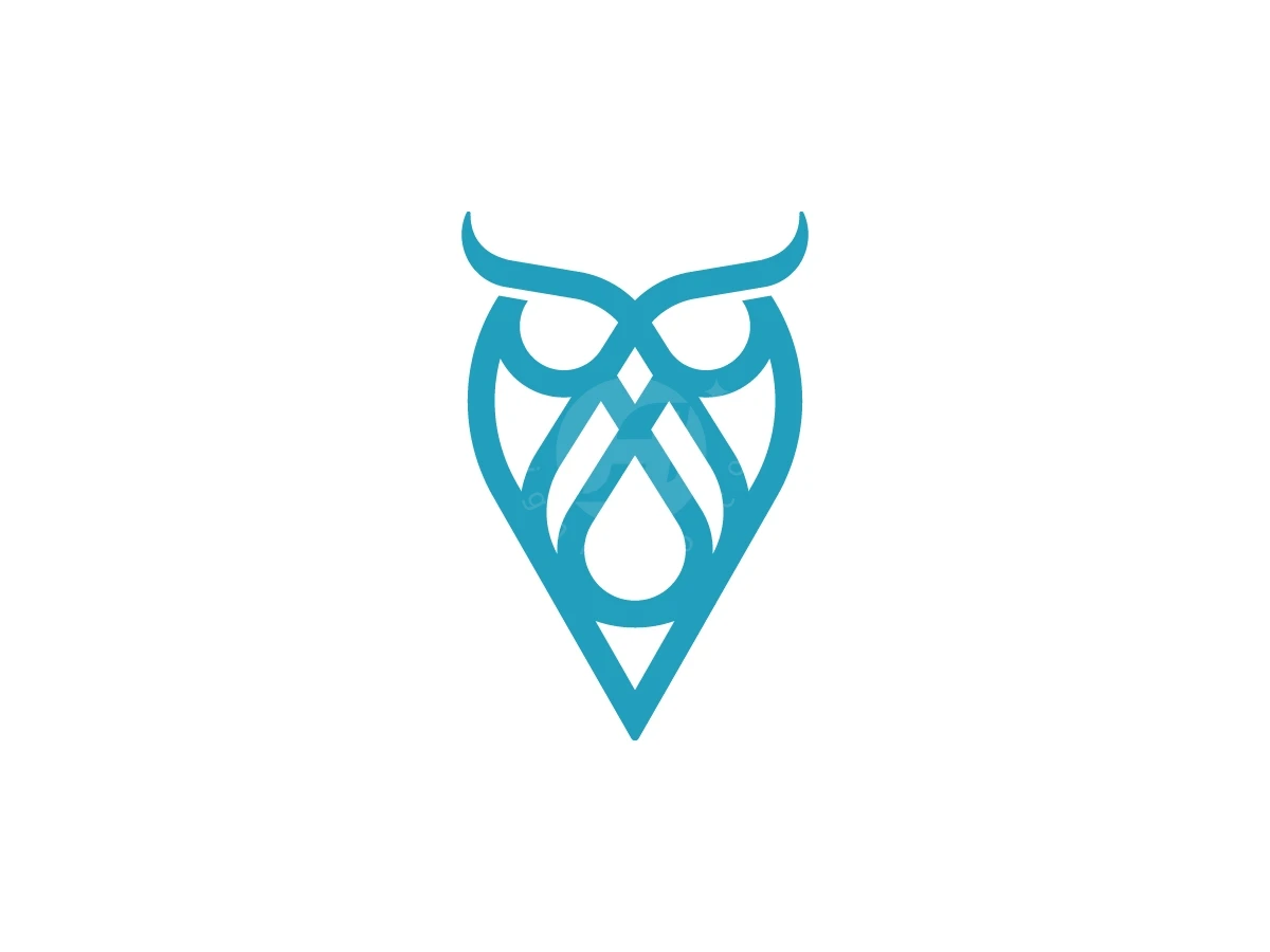 Owl Drop Logo With A Modern Look - Animal Logo design by Muhamad Adek for sale on Highlogo