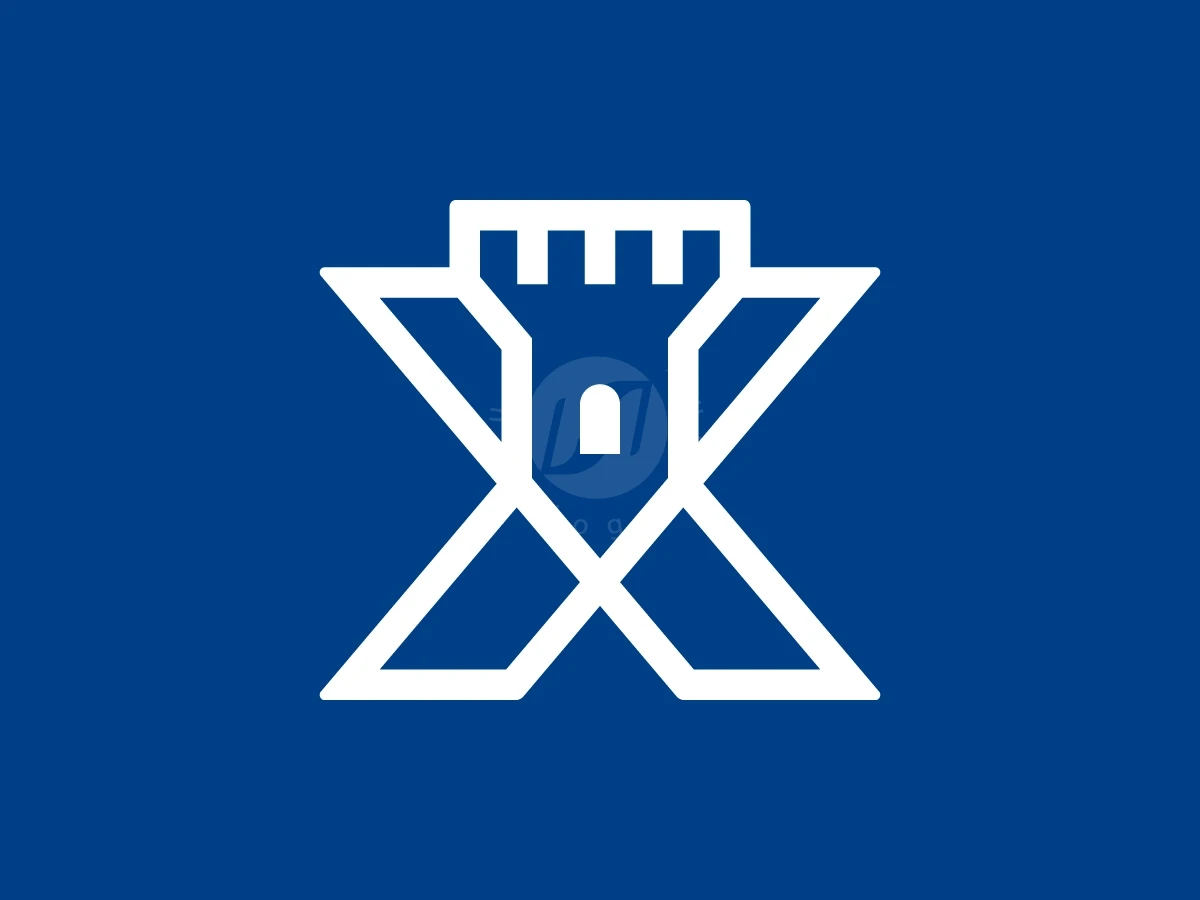Letter X Castle Logo With A Modern Look - preview 1