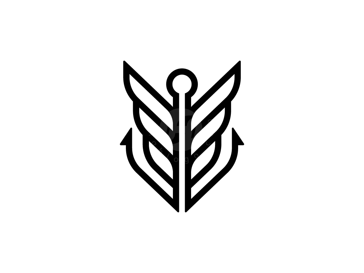 Anchor Wings Logo With A Modern Look - preview 1