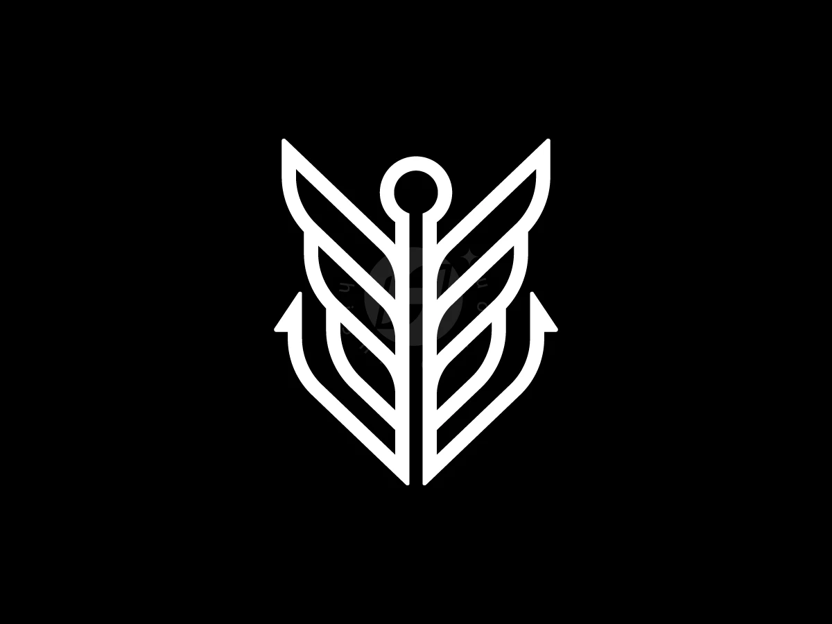 Anchor Wings Logo With A Modern Look - General Logo design by Muhamad Adek for sale on Highlogo