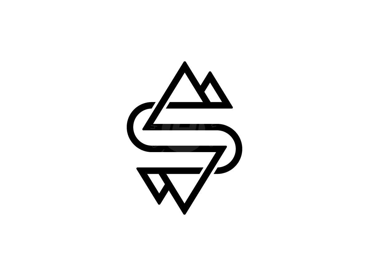Letter S Mountain Logo With A Modern Look - preview 1