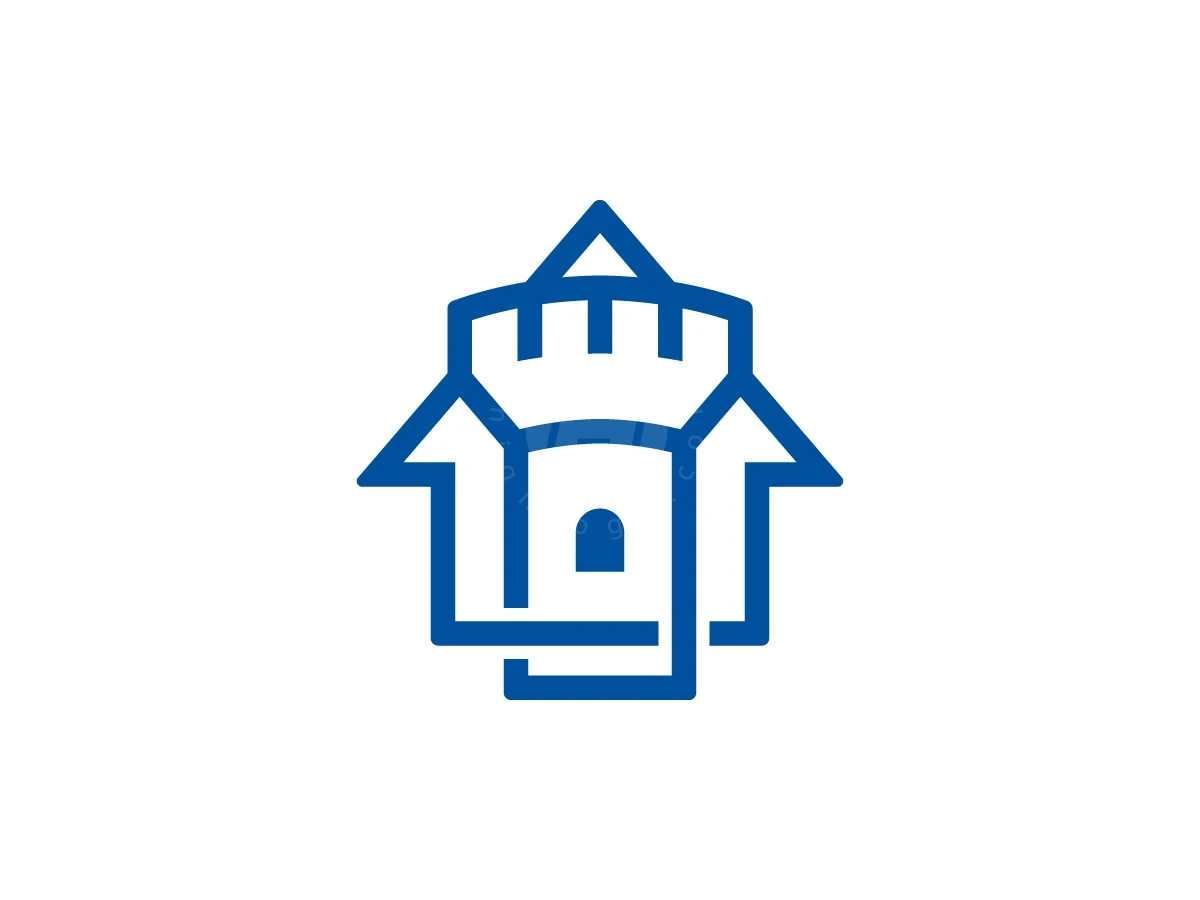 House Castle Logo With A Modern Look - Real Estate Logo design by Muhamad Adek for sale on Highlogo