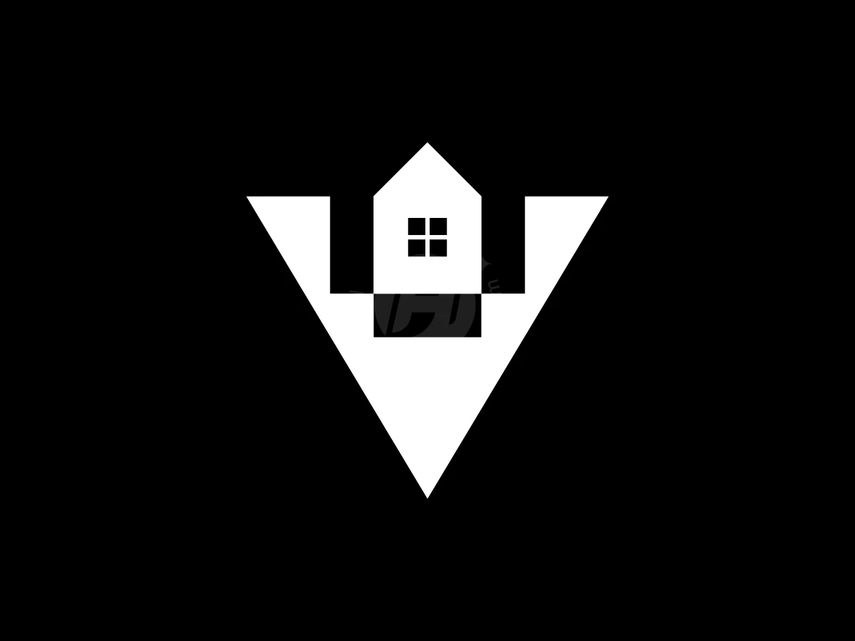 Letter V House Logo With A Simple Look - preview 1