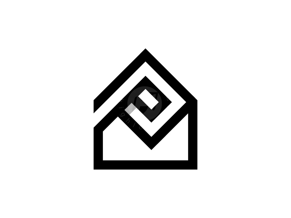 Letter P House Logo With A Modern Look - Real Estate Logo design by Muhamad Adek for sale on Highlogo