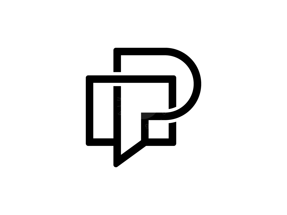 Letter P Bubble Chat Logo With A Modern Look - preview 1