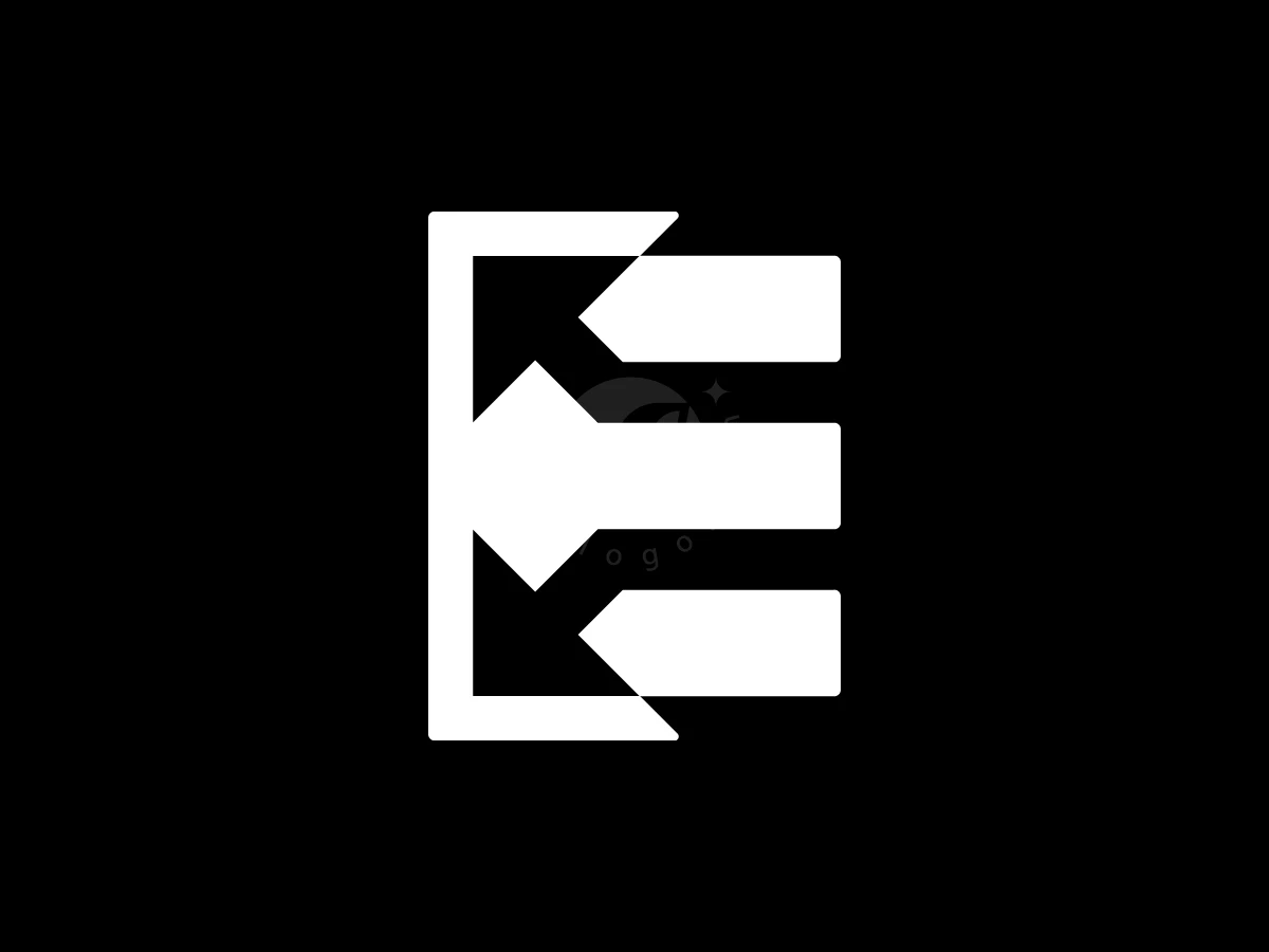 Letter E Arrow Logo With A Modern Look - preview 1