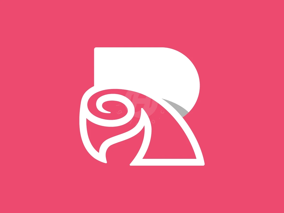 Letter R Rose Logo With A Modern Look - preview 1