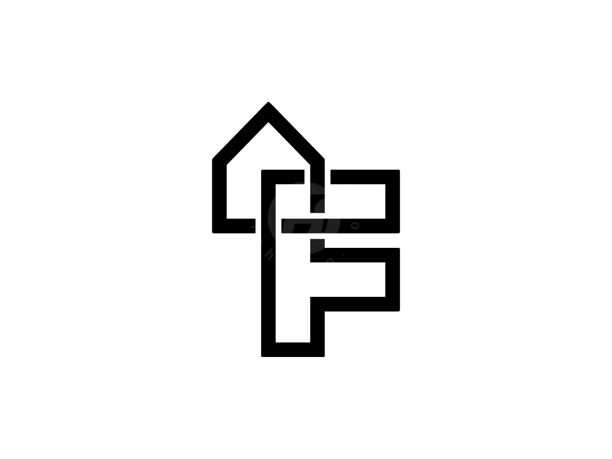 Letter F House Logo With A Modern Look - Real Estate Logo design by Muhamad Adek for sale on Highlogo