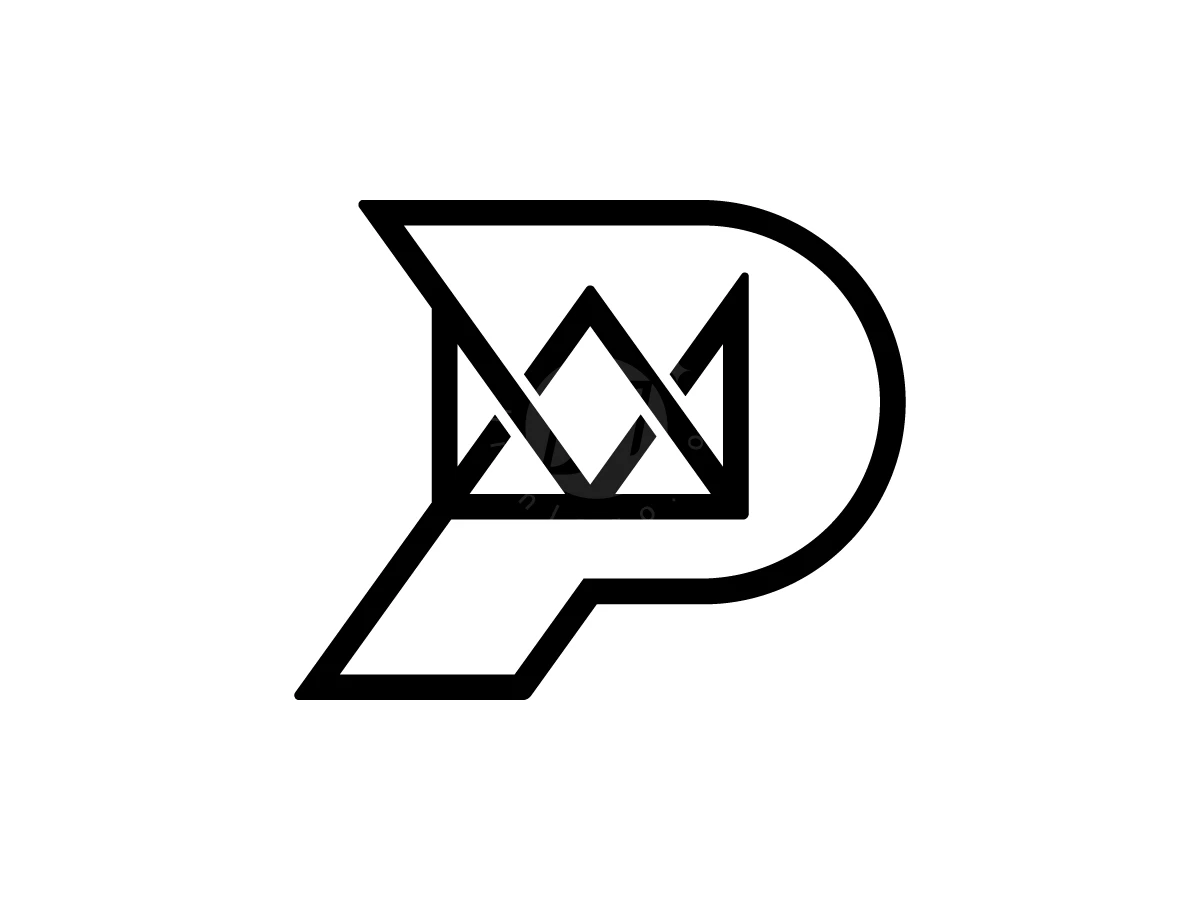 Letter P Crown Logo With A Modern Look - preview 1