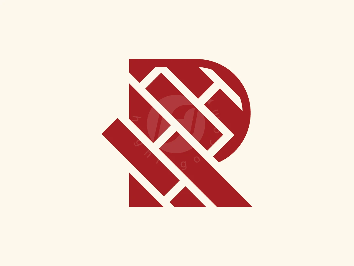 Letter R Red Brick Construction Logo - Logo Logo design by ions for sale on Highlogo