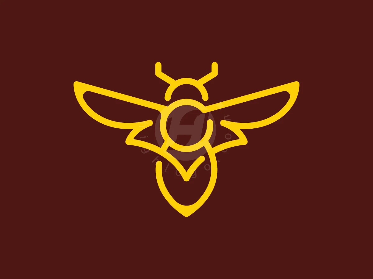 Bee Monoline Digital Modern Logo - Animal Logo design by ions for sale on Highlogo