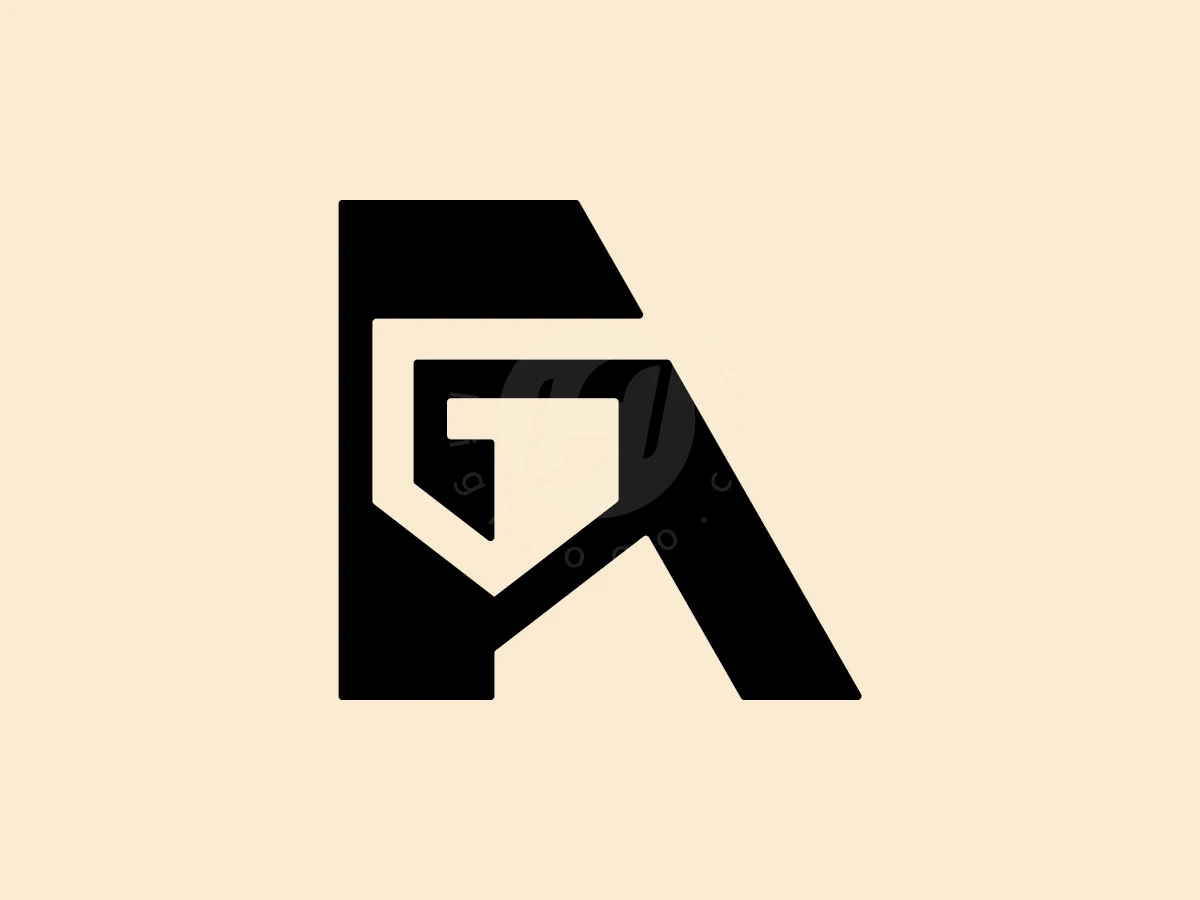 Letter AG Geometric Architecture Minimalist Logo - Logo Logo design by ions for sale on Highlogo
