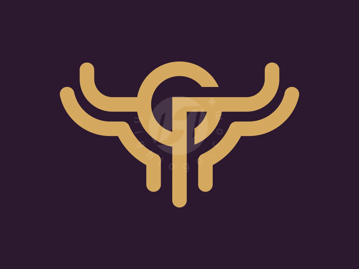 Letter G And Bull Head Minimalist Logo - Animal Logo design by ions for sale on Highlogo