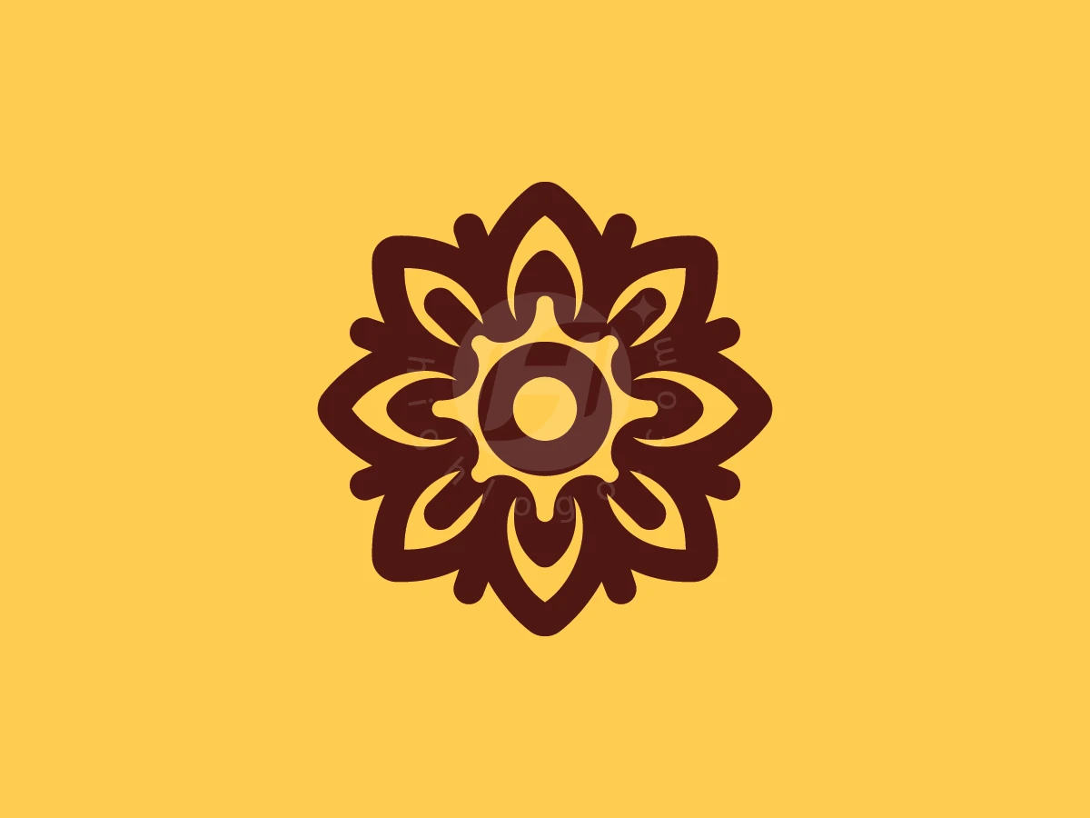 Modern Sunflower Monogram Minimalist Logo - Beauty Logo design by ions for sale on Highlogo