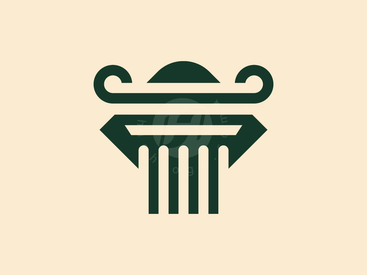 Imperial Heritage Pillar Minimalist Logo - Negative space Logo design by ions for sale on Highlogo